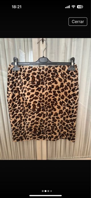 Falda leopardo talla M



