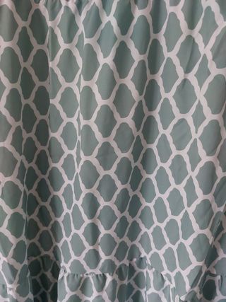 Vestido largo verde y blanco