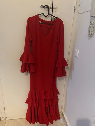 traje de flamenca rojo