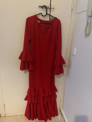 traje de flamenca rojo