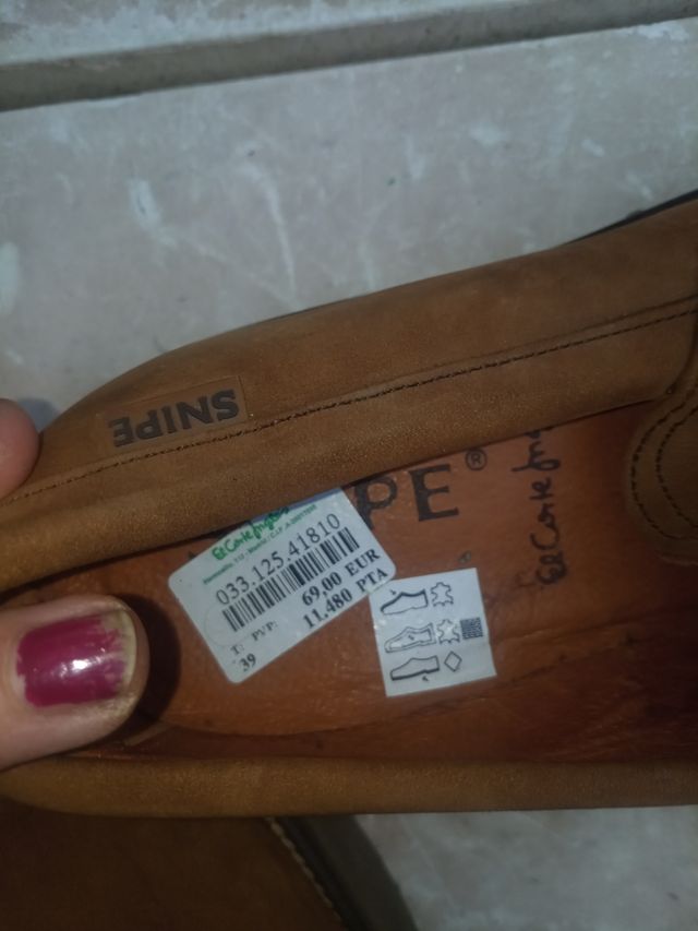 Mocasines Cape marrón vintage, talla 39