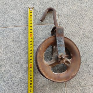 Polea y Ganchos Hierro Forjado