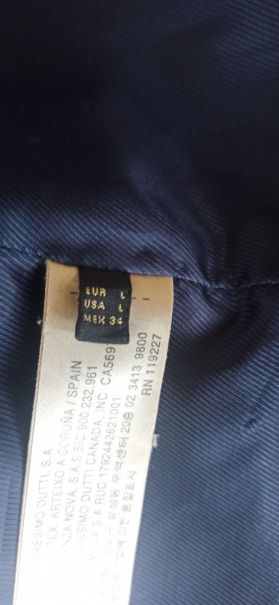 Cazadora cuero azul marino Biker.