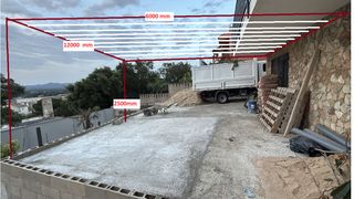 Pérgola bioclimática blanca metalica