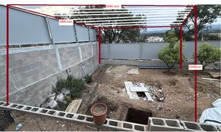 Pérgola bioclimática blanca metalica