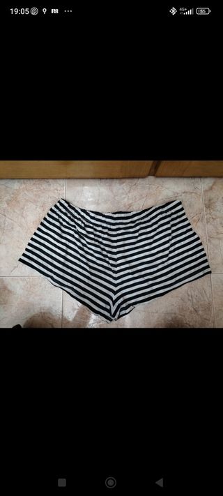 Pantalones pijama rayas gris claro-negro