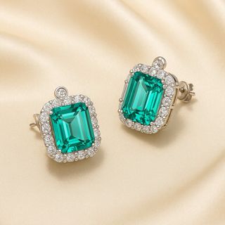 Pendientes de Esmeralda Nano en Plata 925 –