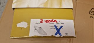 Zuecos rosa Romena, tacón bajo, talla 36