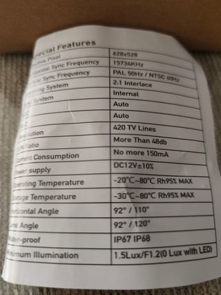 Cámara trasera coche visión nocturna