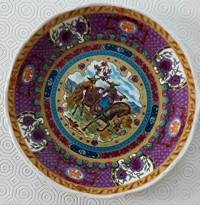 Plato porcelana grande pintado a mano