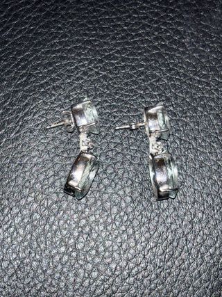 Pendientes aguamarina plata GUESS