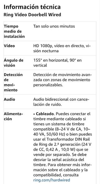Ring Video Doorbell Wired - Videoportero Inteligen