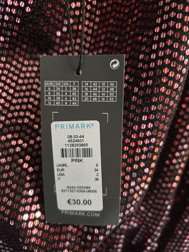 Mono marrón y rosa brillante sin estrenar