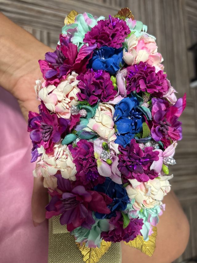 Peineta & Cinturón Flores - Dorado