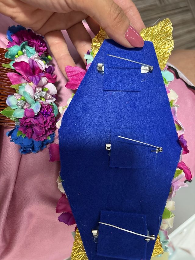 Peineta & Cinturón Flores - Dorado