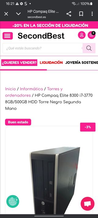 PC HP sobremesa