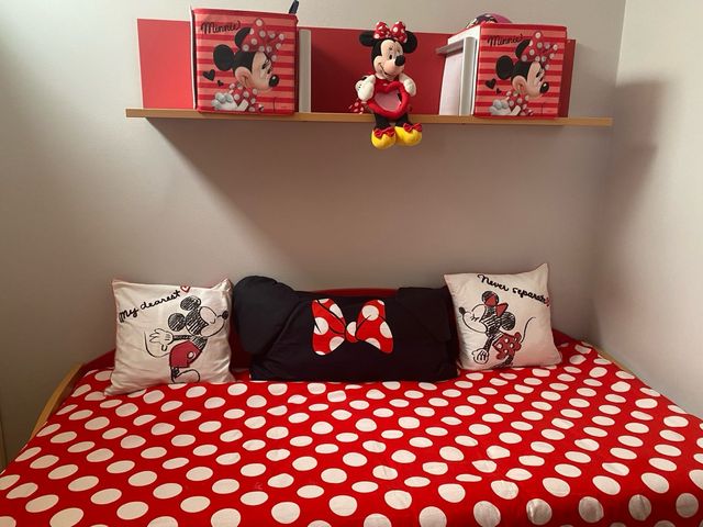 Sábanas Minnie Mouse - Rojo lunares