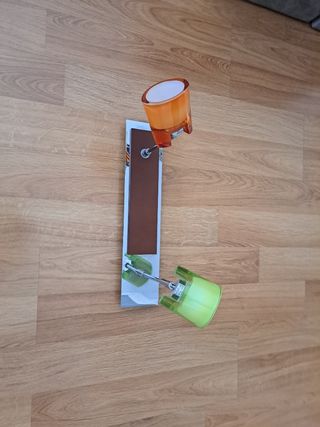 Lámpara 2 focos - Moderna - Verde & Naranja