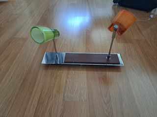 Lámpara 2 focos - Moderna - Verde & Naranja