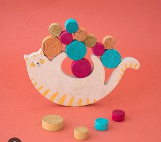 Meow! Juego de equilibrio de madera
