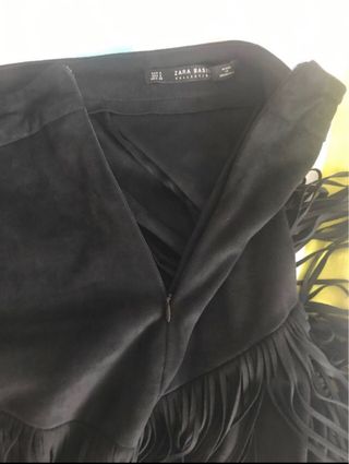Conjunto Zara negro flecos