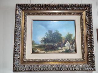 Cuadro paisaje óleo sobre tabla
