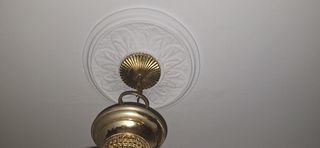 Lámpara vintage cristal y latón