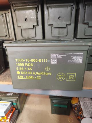 6 Cajas Metalicas militares ejercito