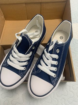 Zapatillas lona niño - Azul marino - Nº 31