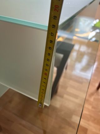 MESA DE CRISTAL PARA TELEVISION 80 cm x 40 x 18