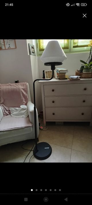 Lámpara pie Alvängen Ikea - Blanco y Negro