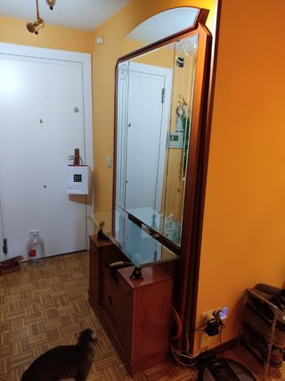 Recibidor vintage madera-cristal