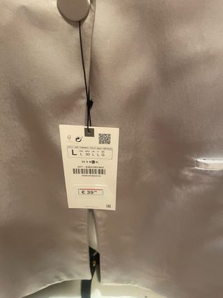 Chaleco Zara gris perla - L