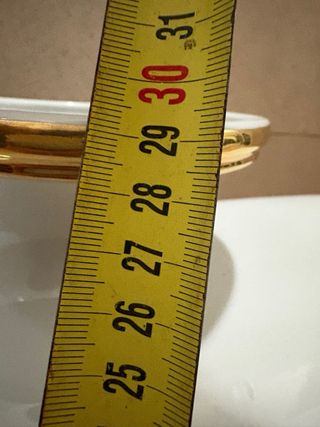 Jarrón porcelana - Blanco y dorado