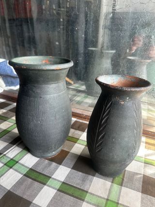 2 Floreros Cerámica - Decorativos