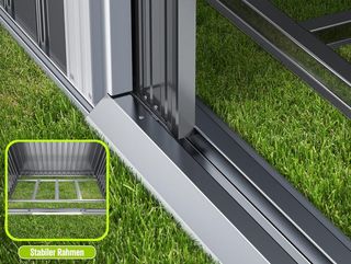 Caseta jardín metal gris 3,4m³