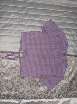 Top corto morado - T-shirt