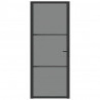 Puerta interior cristal negro 73x201cm