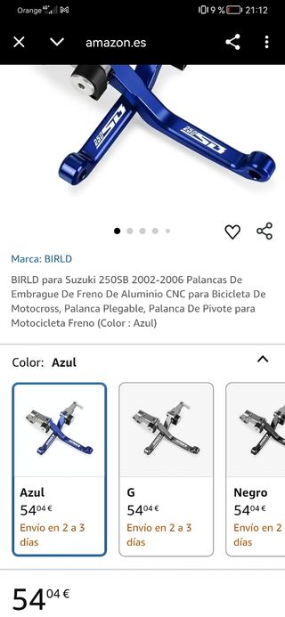 Manetas BIRLD Suzuki 250SB Azul