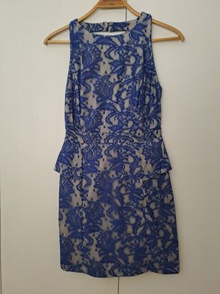 Vestido azul fiesta cóctel