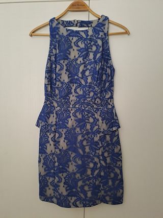 Vestido azul fiesta cóctel
