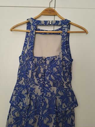 Vestido azul fiesta cóctel