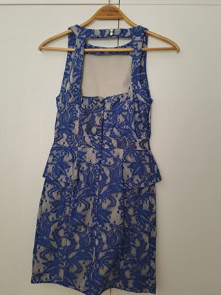Vestido azul fiesta cóctel