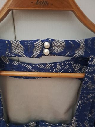 Vestido azul fiesta cóctel