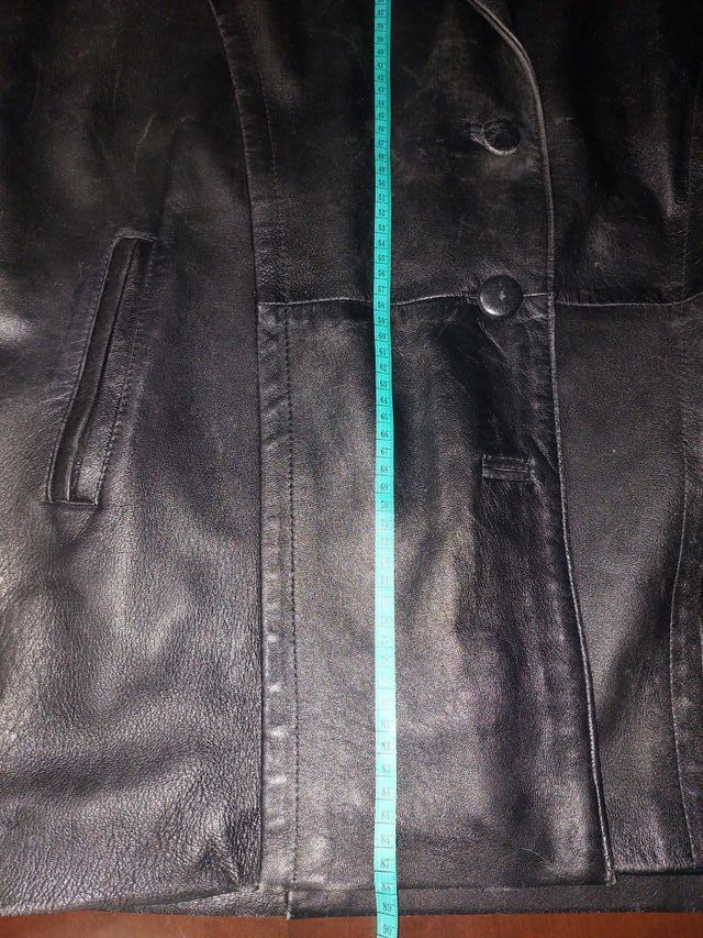 Chaquetón piel negra