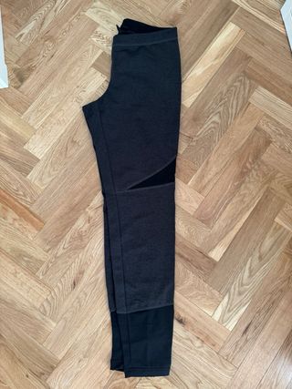 Mallas térmicas deporte mujer M gris-negro