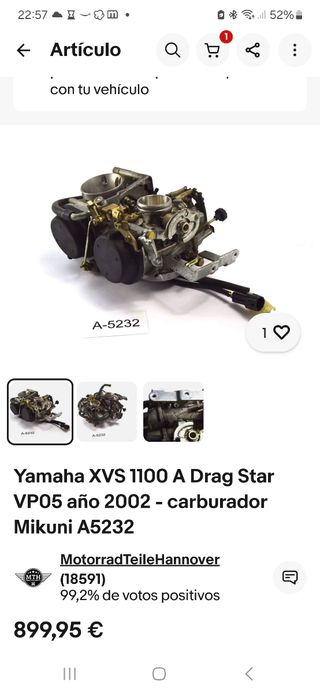 Carburador Yamaha XVS 1100 Drag Star