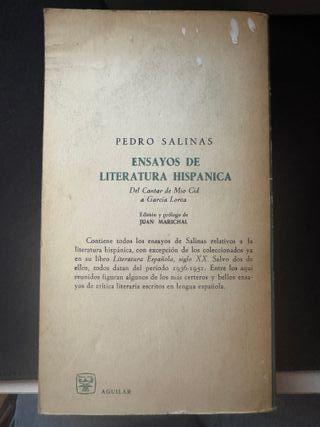 Ensayos de literatura hispánica – Pedro Salinas