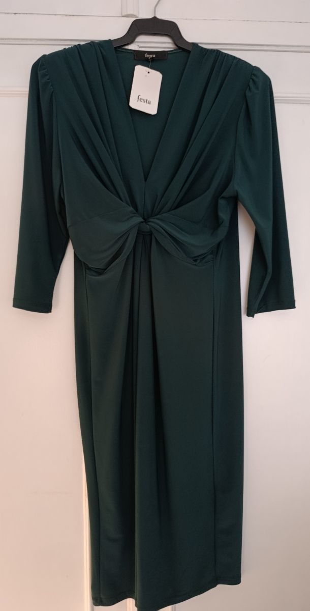 Vestido Festa verde esmeralda