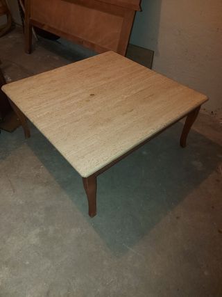 Mesa travertino - Madera y mármol